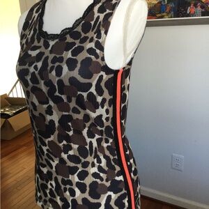 Animal Print Top with lace trim